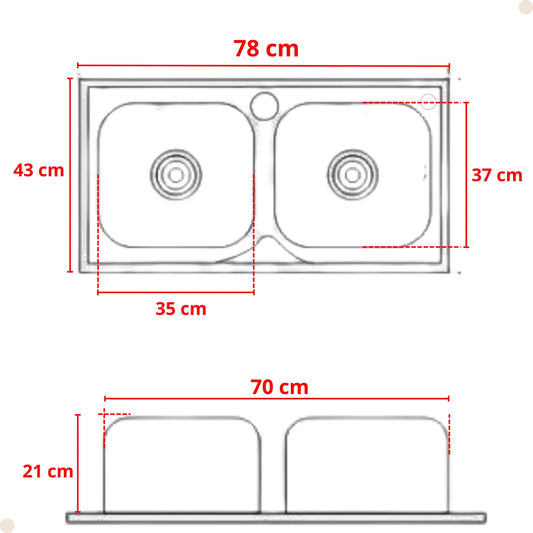 CUBA DUPLA GOURMET PRETO COM ACESSÓRIOS