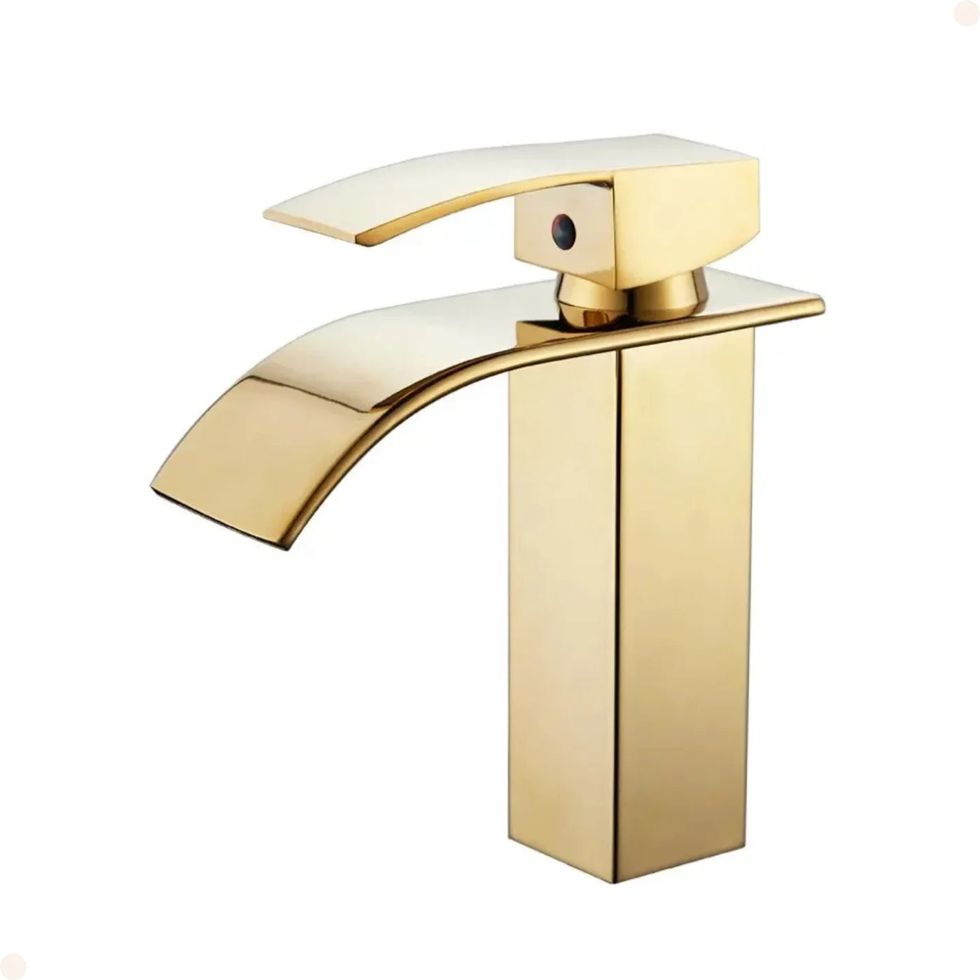 TORNEIRA DE BANHEIRO CASCATA BAIXA DOURADA MONOCOMANDO