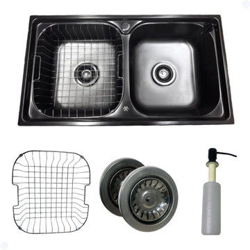 CUBA DUPLA GOURMET PRETO COM ACESSÓRIOS